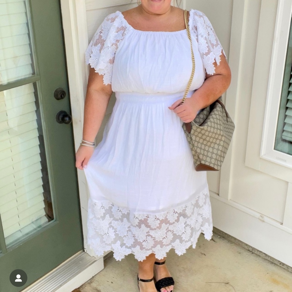 White Plus Size Dress from Cato